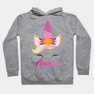 Name amelia unicorn lover Hoodie